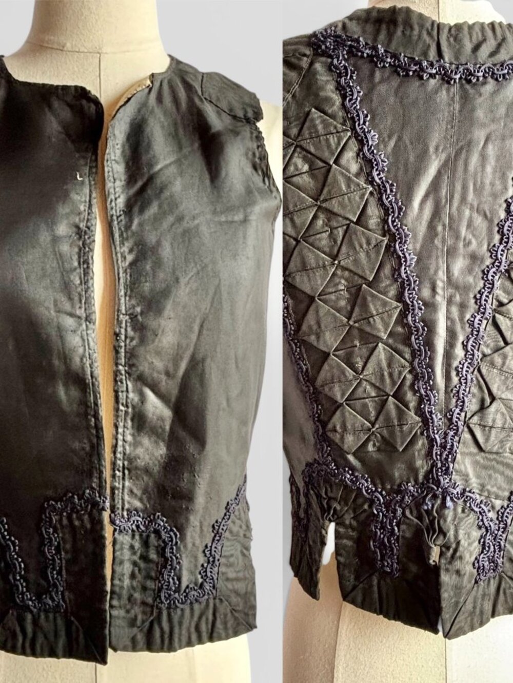 Vintage Hungarian Handmade Folk Vest Nyitra Slovakia